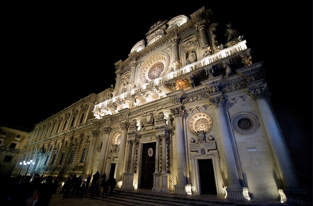 Il Duomo di Lecce illuminato